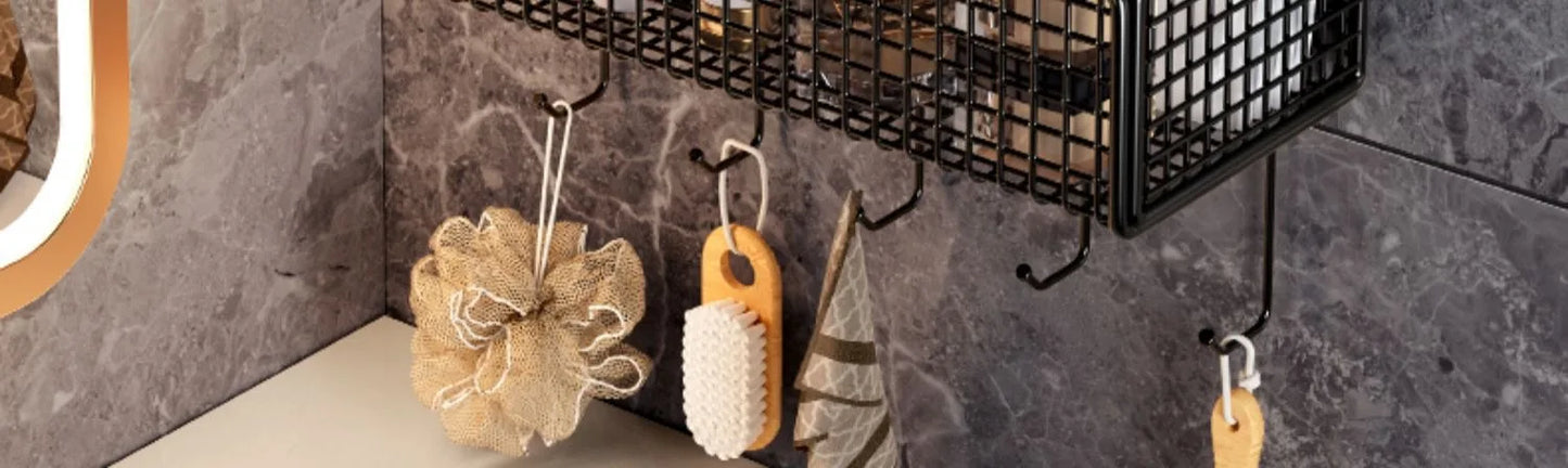 Multifunctional Bathroom Organiser - Wall Mount Toiletries Storage Rack - ZOOMNSTORE