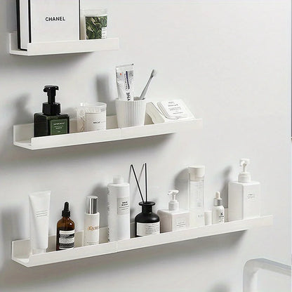 Bathroom Storage Shelf - Self Adhesive Makeup Organizer Rack | No Drill Wall Mounted - ZOOMNSTORE