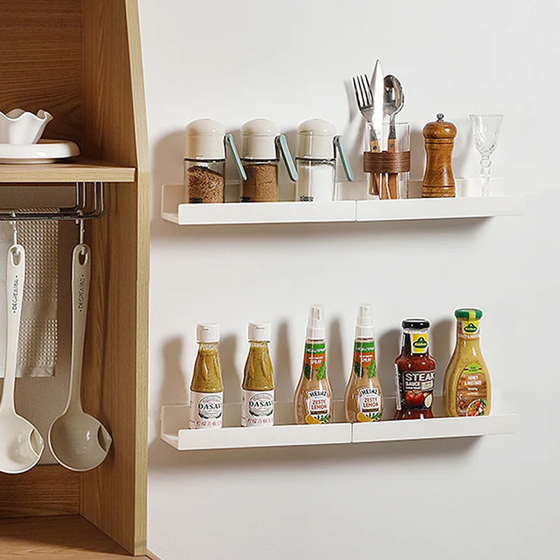 Bathroom Storage Shelf - Self Adhesive Makeup Organizer Rack | No Drill Wall Mounted - ZOOMNSTORE