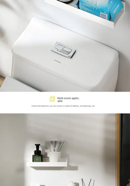 Bathroom Storage Shelf - Self Adhesive Makeup Organizer Rack | No Drill Wall Mounted - ZOOMNSTORE