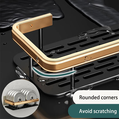 Wall-Mounted Bathroom Corner Shelf - Non-Perforated Shower Storage Organizer - ZOOMNSTORE