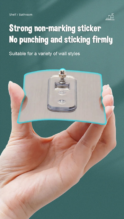 Wall-Mounted Bathroom Corner Shelf - Non-Perforated Shower Storage Organizer - ZOOMNSTORE