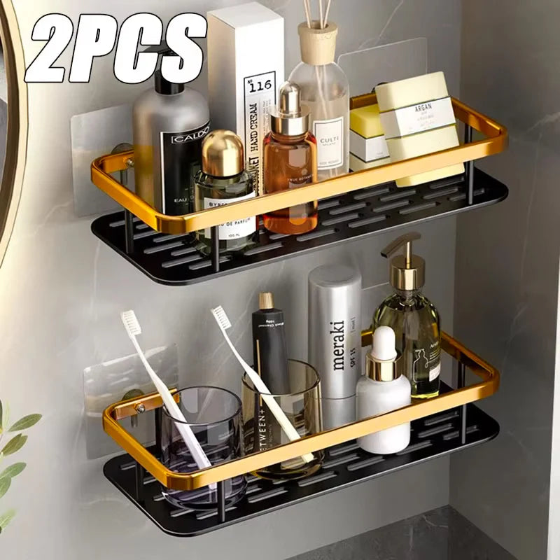 Wall-Mounted Bathroom Corner Shelf - Non-Perforated Shower Storage Organizer - ZOOMNSTORE