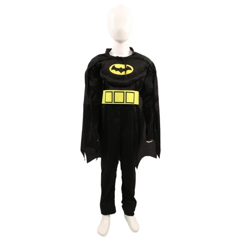 Kids boy Bat Costume with Mask and Cape Halloween Cosplay Costume Movie Character Jumpsuit Bat Dark Knight Rises Dress Up - ZOOMNSTORE