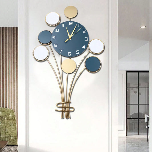 Battery Operated Silent Wall Clock - Large Hot Air Balloon Decor - ZOOMNSTORE
