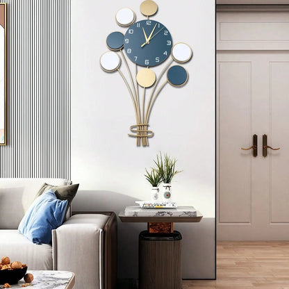 Battery Operated Silent Wall Clock - Large Hot Air Balloon Decor - ZOOMNSTORE