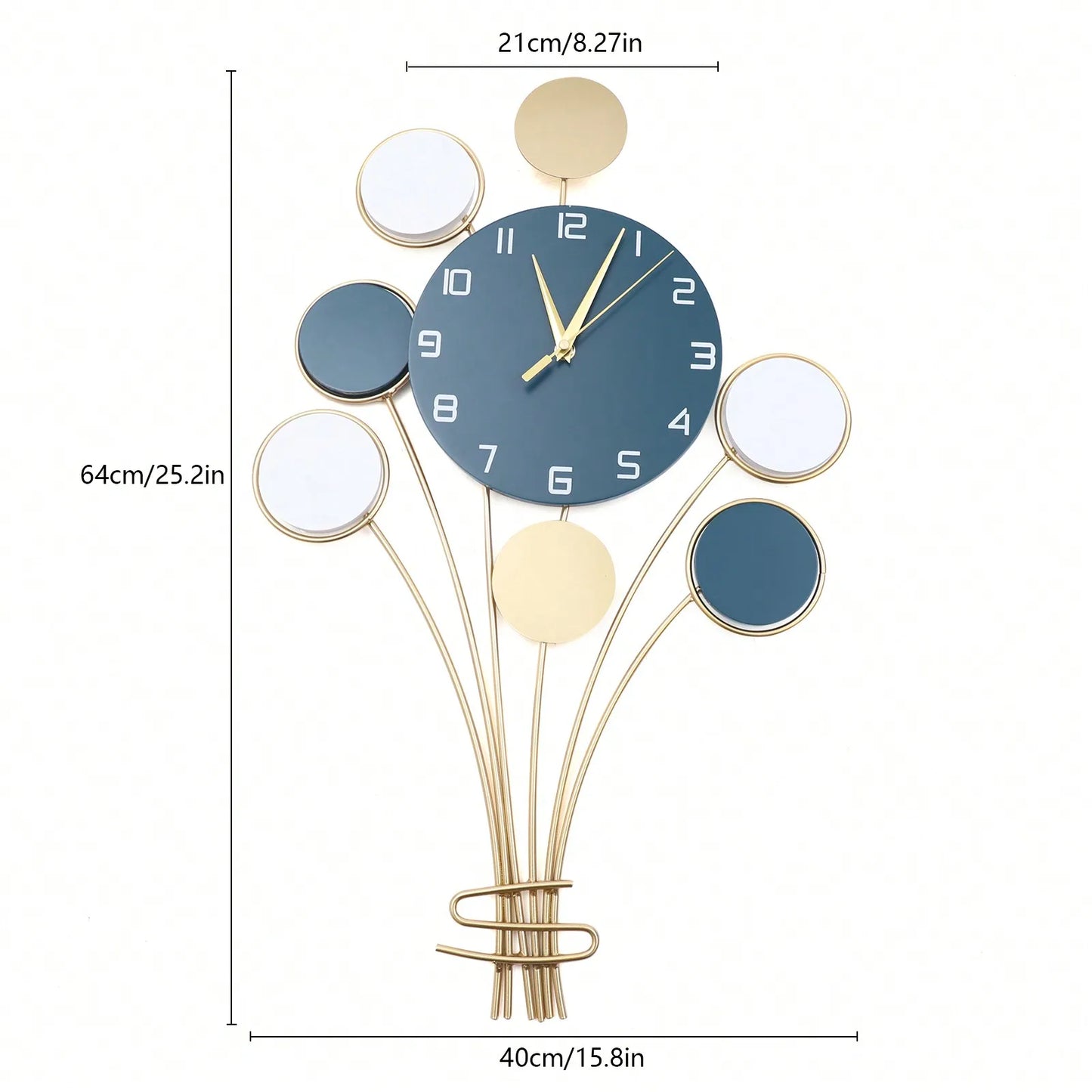 Battery Operated Silent Wall Clock - Large Hot Air Balloon Decor - ZOOMNSTORE