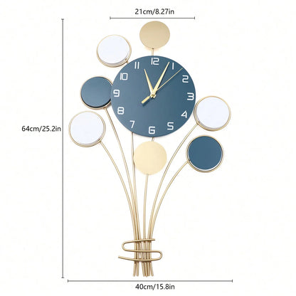 Battery Operated Silent Wall Clock - Large Hot Air Balloon Decor - ZOOMNSTORE