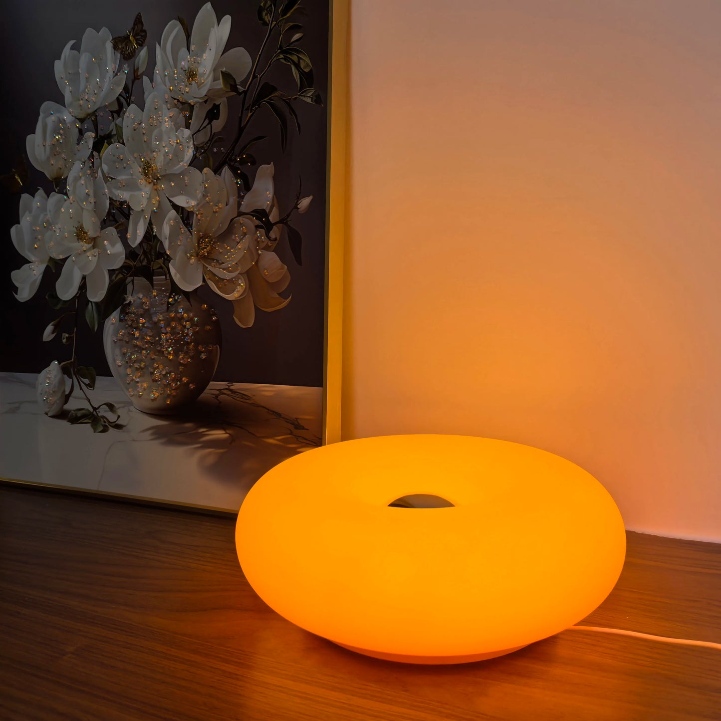 Bauhaus USB Table Lamp - Donut Ambient Light for Bedroom  Living Room - ZOOMNSTORE