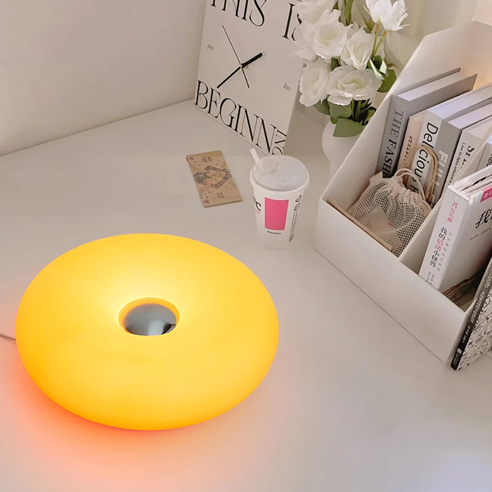 Bauhaus USB Table Lamp - Donut Ambient Light for Bedroom  Living Room - ZOOMNSTORE