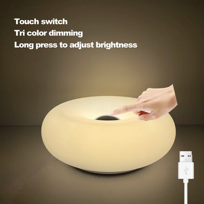 Bauhaus USB Table Lamp - Donut Ambient Light for Bedroom  Living Room - ZOOMNSTORE