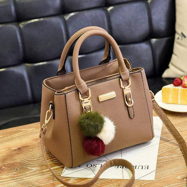 Beaded Pendant Handbag - Embossed Shoulder  Messenger Bag for Women - ZOOMNSTORE