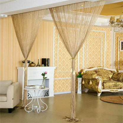 Beaded String Curtain Panels - Room Divider Fly Screen 2M x 1M - ZOOMNSTORE