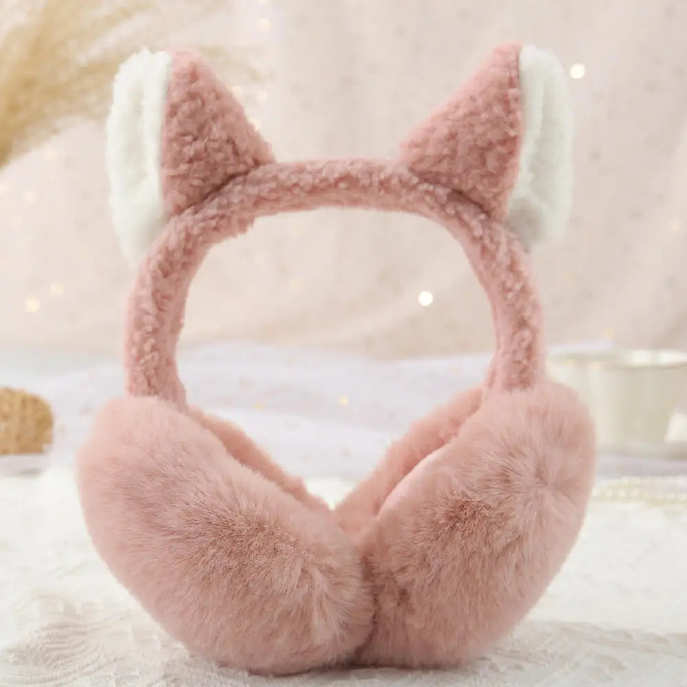 Bear Ears Earmuffs - Plush Cashmere Winter Ear Warmers | Soft Thermal Ear Covers - ZOOMNSTORE