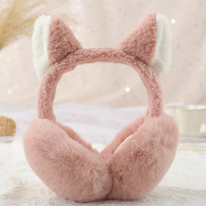Bear Ears Earmuffs - Plush Cashmere Winter Ear Warmers | Soft Thermal Ear Covers - ZOOMNSTORE