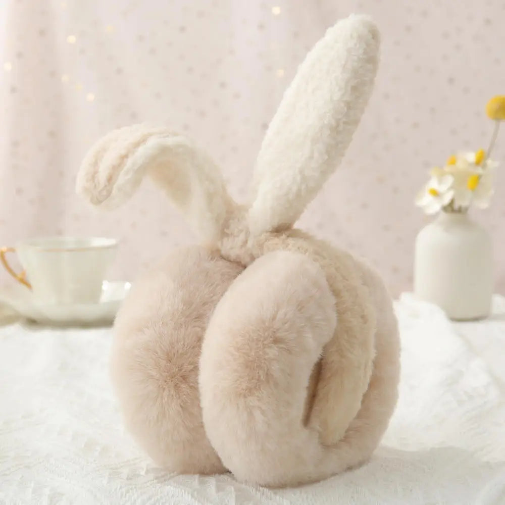 Bear Ears Earmuffs - Plush Cashmere Winter Ear Warmers | Soft Thermal Ear Covers - ZOOMNSTORE