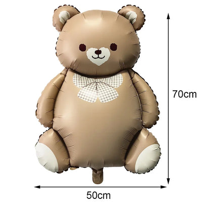 Blue Brown Bear Party Set - Disposable Plates Napkins Cups for Baby Shower or Birthday - ZOOMNSTORE