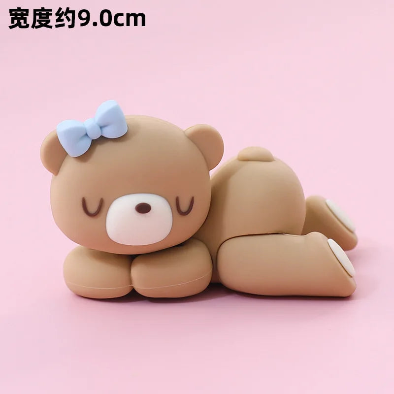 Blue Brown Bear Party Set - Disposable Plates Napkins Cups for Baby Shower or Birthday - ZOOMNSTORE