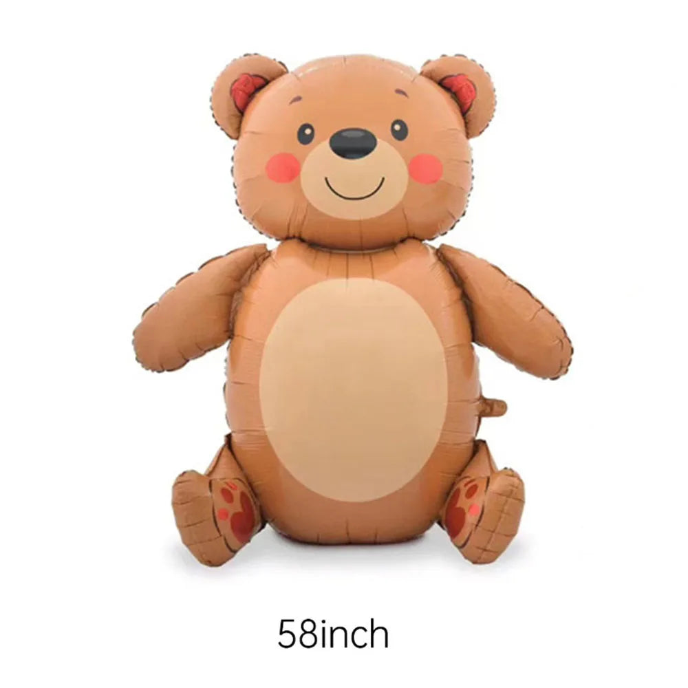 Blue Brown Bear Party Set - Disposable Plates Napkins Cups for Baby Shower or Birthday - ZOOMNSTORE