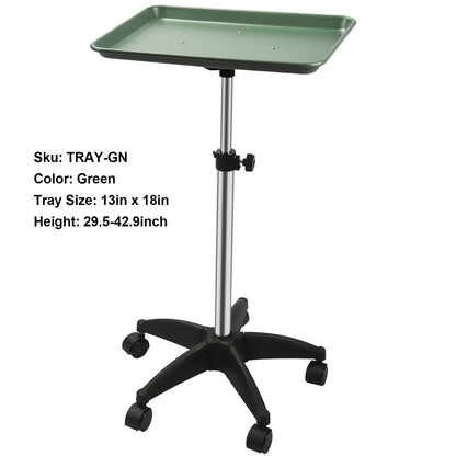 Beauty Salon Cart – Adjustable Height Salon Utility Cart with Lockable Wheels & 360° Rotation - ZOOMNSTORE