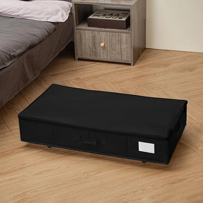 Bed Storage Box - Large Oxford Fabric Organizer with Wheels | Sliding Underbed Storage - ZOOMNSTORE