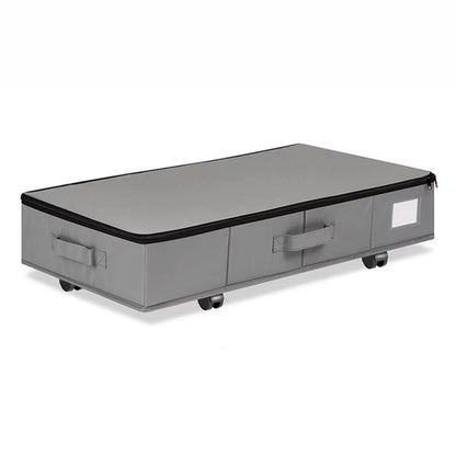 Bed Storage Box - Large Oxford Fabric Organizer with Wheels | Sliding Underbed Storage - ZOOMNSTORE