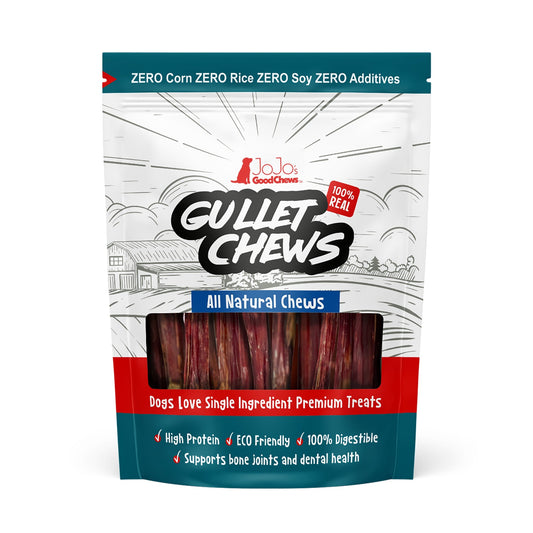 All-Natural Beef Gullet Stick Dog Treats – Delicious & Nutritious, Healthy Chews – 6 Inches (5-Pack) - ZOOMNSTORE