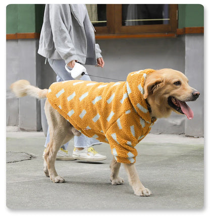 Big Dog Winter Jacket - Lambs Wool Coat for Large & Medium Dogs | Windproof, Thick Warm Pet Apparel - ZOOMNSTORE
