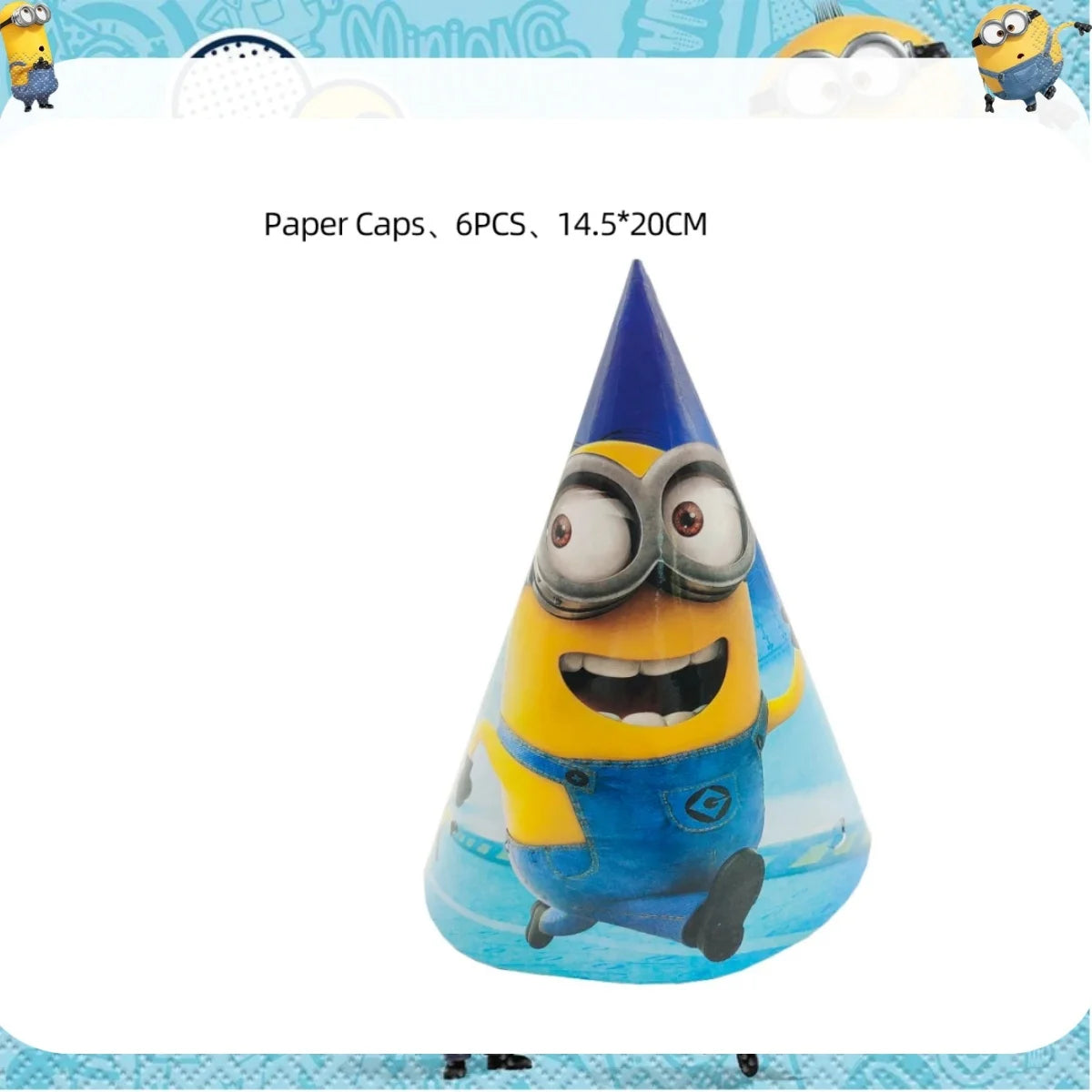 Big Eye Yellow Man Birthday Party Supplies - Disposable Tableware Tablecloth Plates Cups Balloons - ZOOMNSTORE