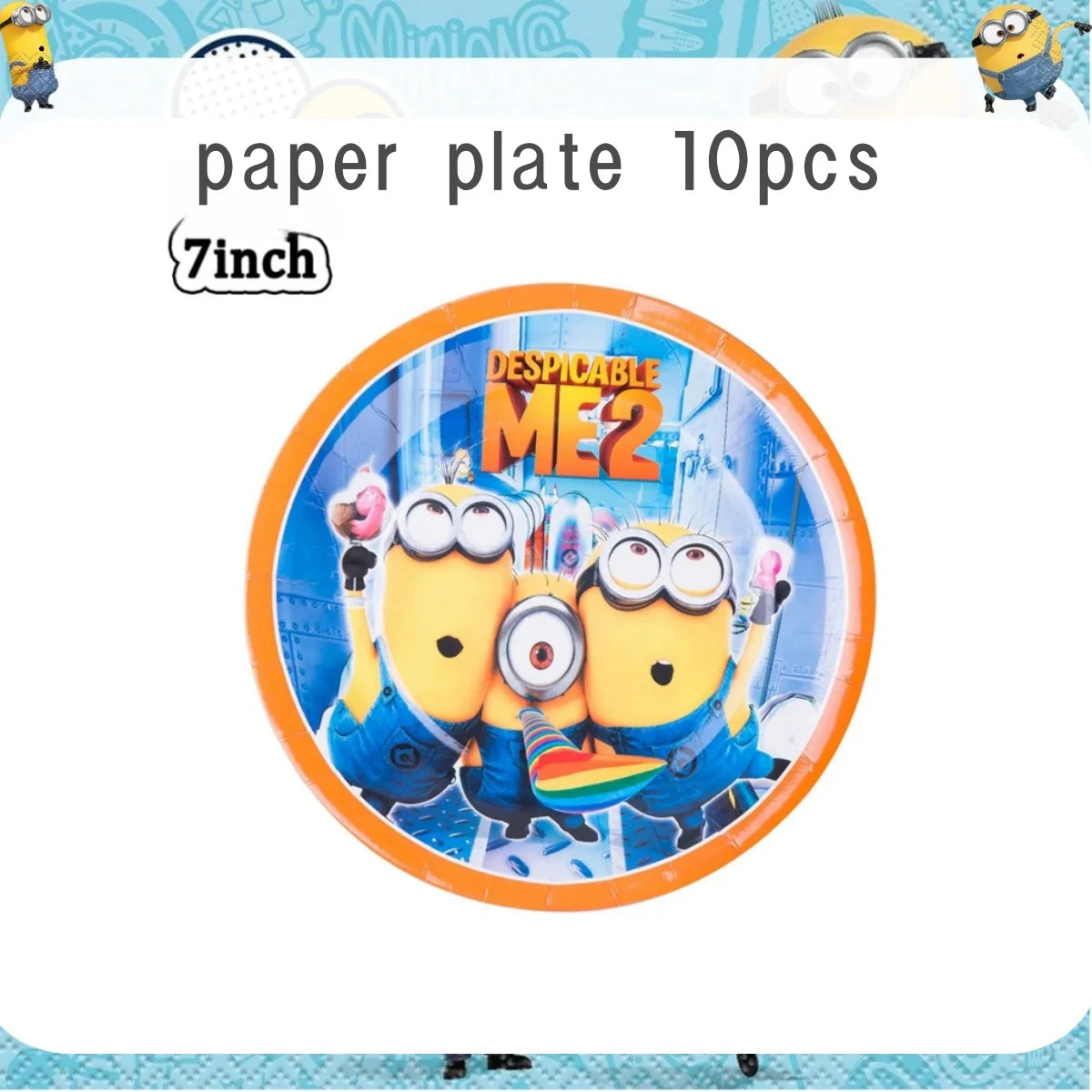 Big Eye Yellow Man Birthday Party Supplies - Disposable Tableware Tablecloth Plates Cups Balloons - ZOOMNSTORE
