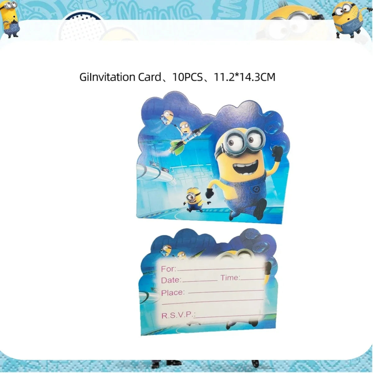 Big Eye Yellow Man Birthday Party Supplies - Disposable Tableware Tablecloth Plates Cups Balloons - ZOOMNSTORE