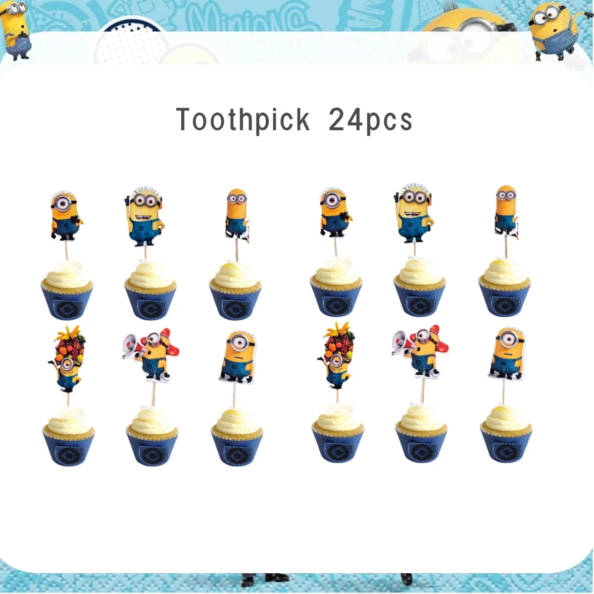 Big Eye Yellow Man Birthday Party Supplies - Disposable Tableware Tablecloth Plates Cups Balloons - ZOOMNSTORE