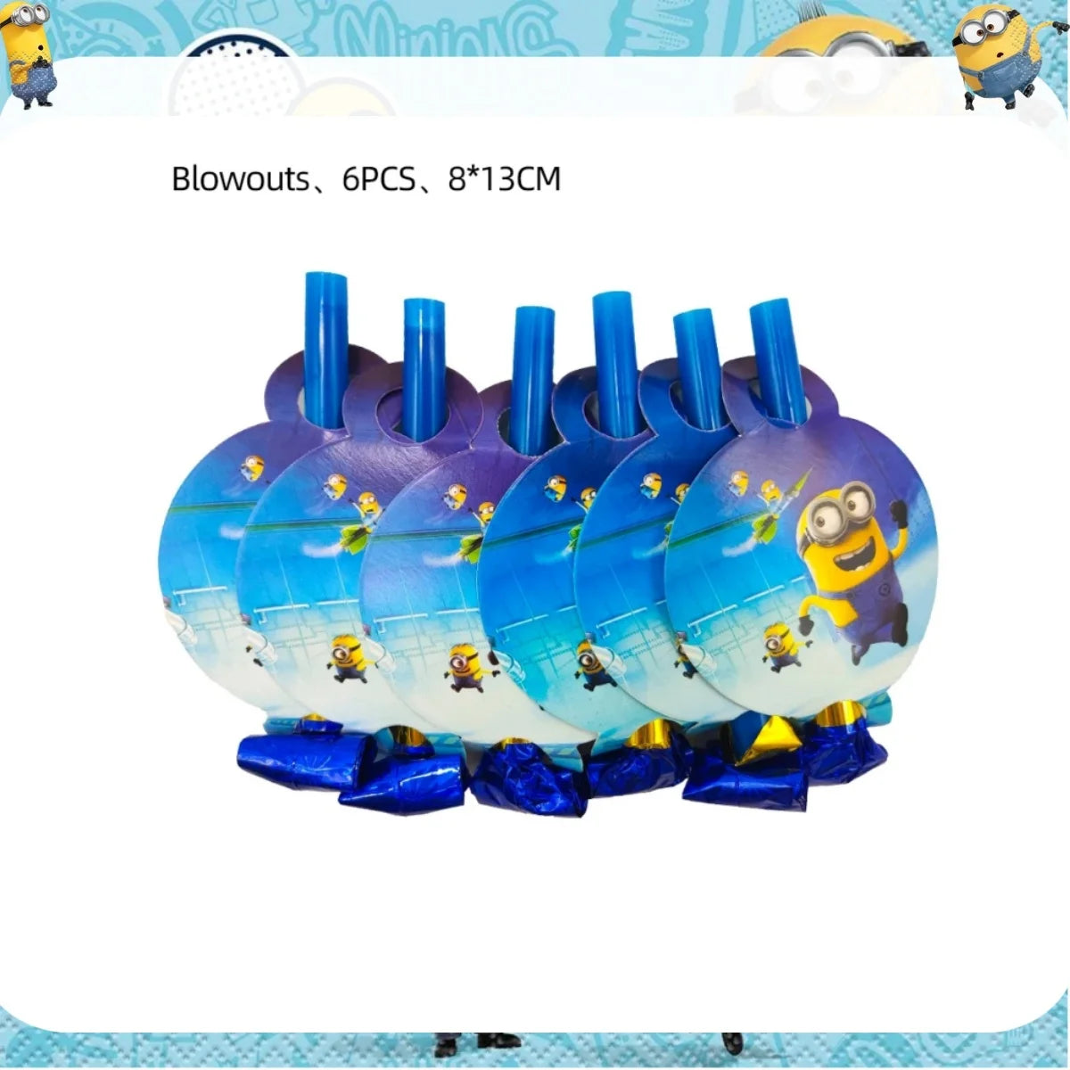 Big Eye Yellow Man Birthday Party Supplies - Disposable Tableware Tablecloth Plates Cups Balloons - ZOOMNSTORE