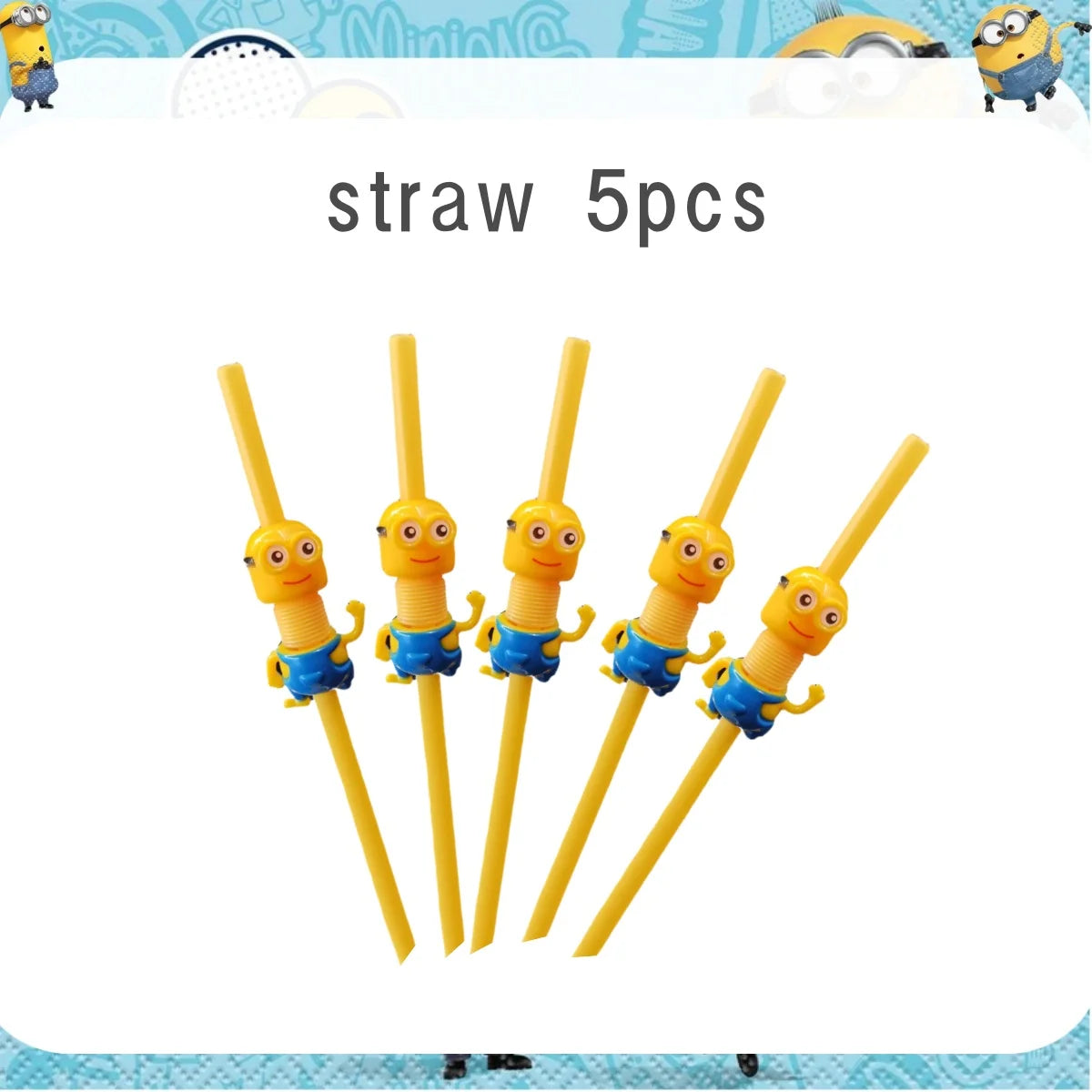 Big Eye Yellow Man Birthday Party Supplies - Disposable Tableware Tablecloth Plates Cups Balloons - ZOOMNSTORE