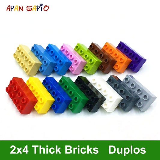 Big Size Building Blocks - 8PCS DIY Thick Bricks 2x4 Dot Educational Toys - ZOOMNSTORE