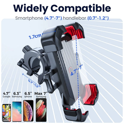 Joyroom Bike Phone Holder 360° View Universal Bicycle Phone Holder for 4.7-7 inch Mobile Phone Stand Shockproof Bracket GPS Clip - ZOOMNSTORE