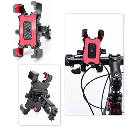 2PCS 360° Rotatable & Adjustable Bike/Motorcycle Phone Mount - Shockproof, Anti-Slip Holder For phone, - Durable Abs Material - ZOOMNSTORE
