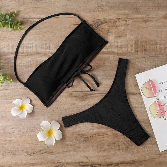 Bikini Swimsuit - 2023 Sexy Push Up Thong Beach Suit - ZOOMNSTORE