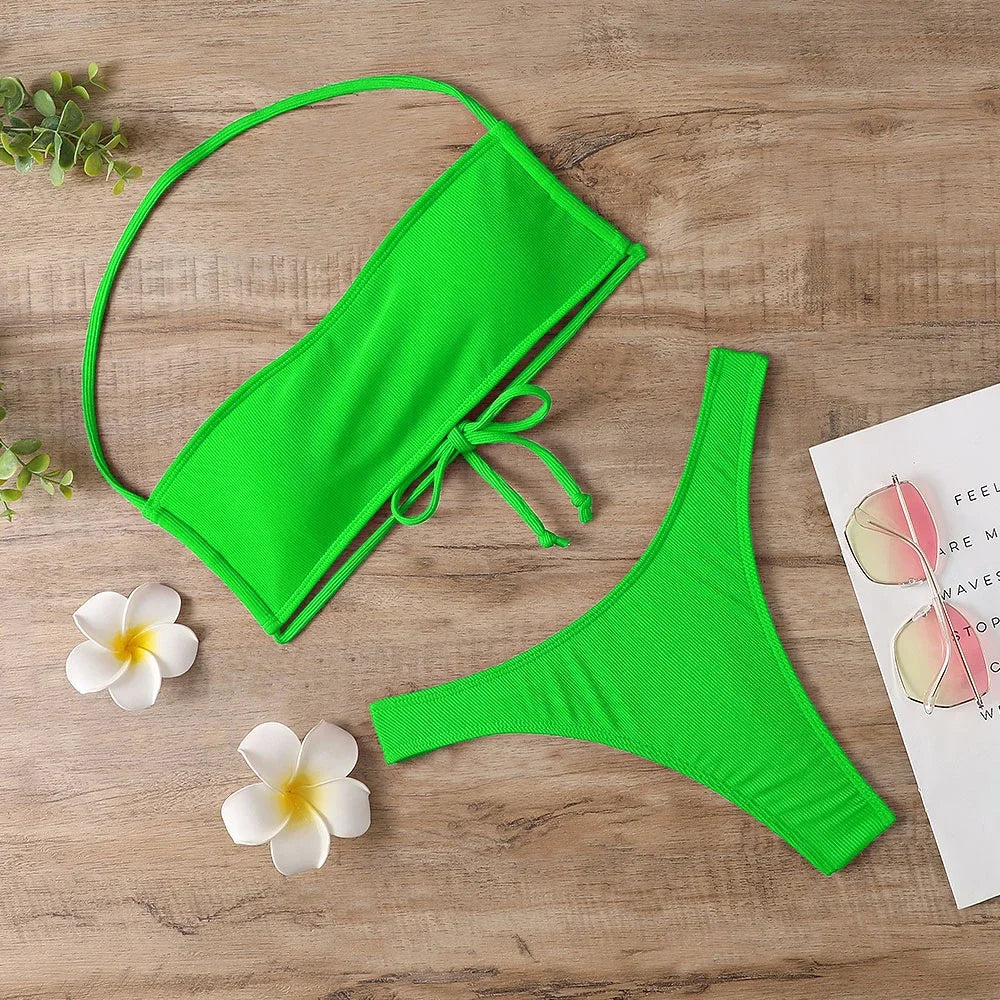 Bikini Swimsuit - 2023 Sexy Push Up Thong Beach Suit - ZOOMNSTORE
