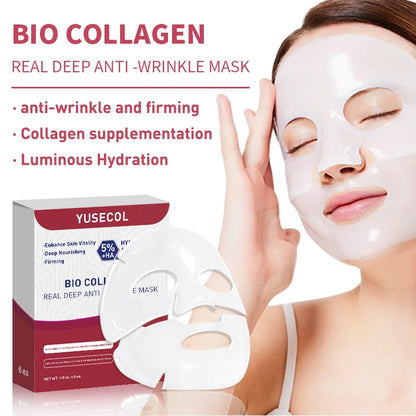 Korean Bio Collagen Face Mask - Anti-Aging Hydrating  Whitening Skin Care - ZOOMNSTORE