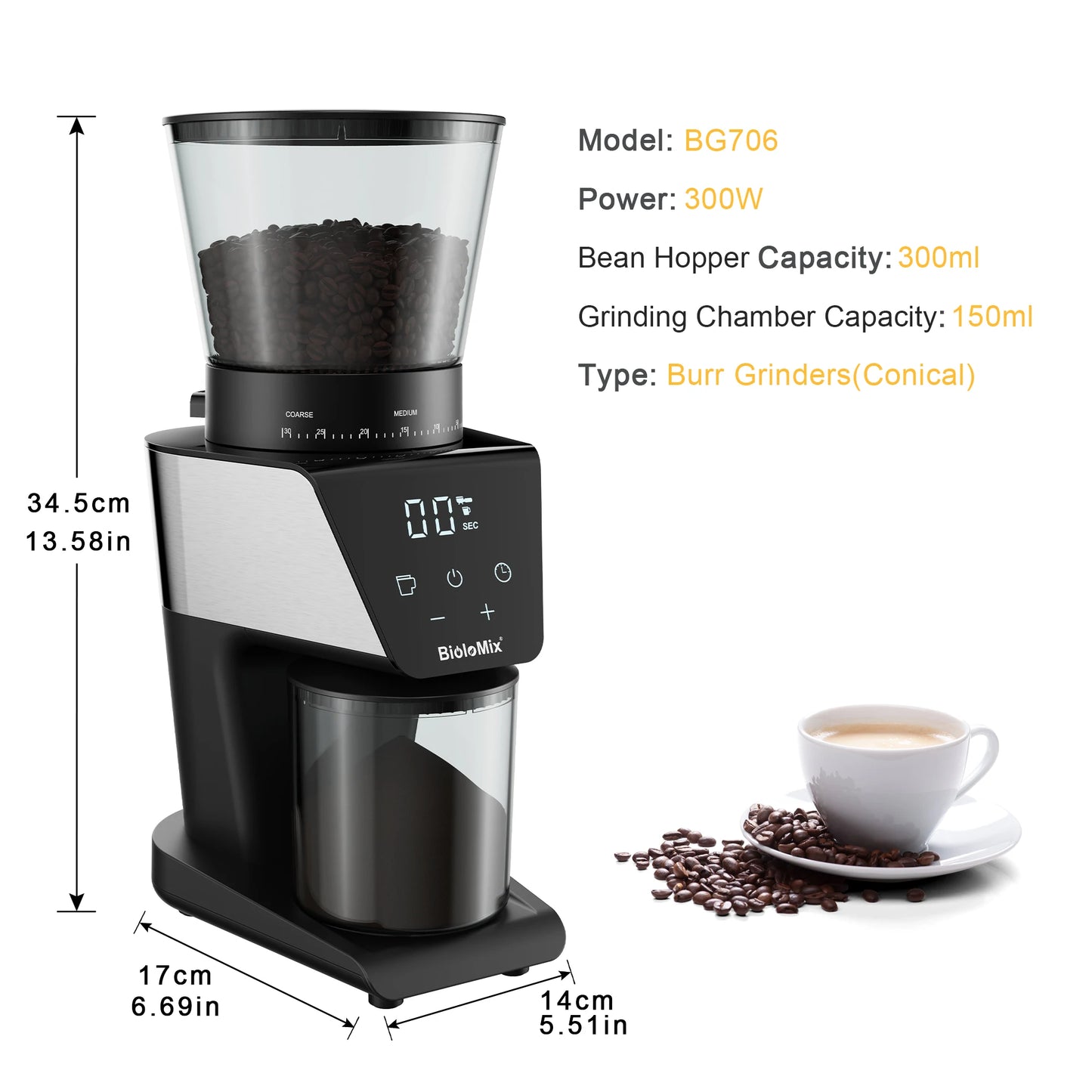 BioloMix Semi-Automatic Coffee Machine with Milk Frother - Espresso Cappuccino Latte Mocha Maker - ZOOMNSTORE