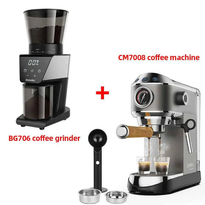 BioloMix Semi-Automatic Coffee Machine with Milk Frother - Espresso Cappuccino Latte Mocha Maker - ZOOMNSTORE
