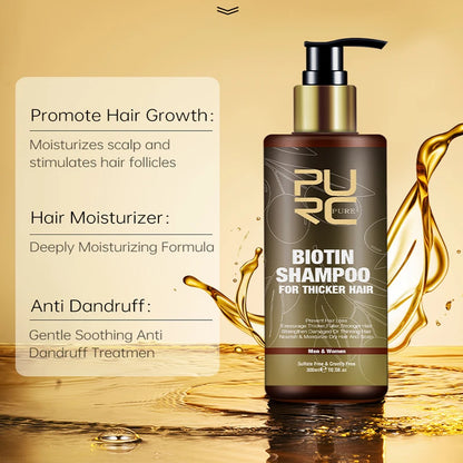 Biotin Hair Growth Shampoo - Anti-Hair Loss Argan Oil Treatment - ZOOMNSTORE