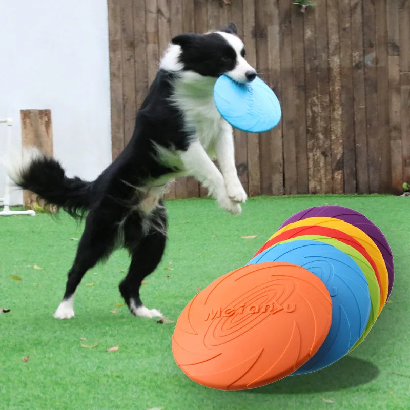 OUZEY Bite Resistant Dog Flying Disc - Interactive Training Toy for Pets - ZOOMNSTORE