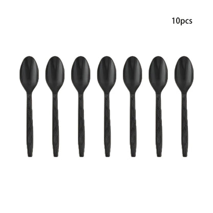 Black Birthday Party Tableware Set - 20-Piece Disposable Plates Cups Paper and Tablecloth - ZOOMNSTORE