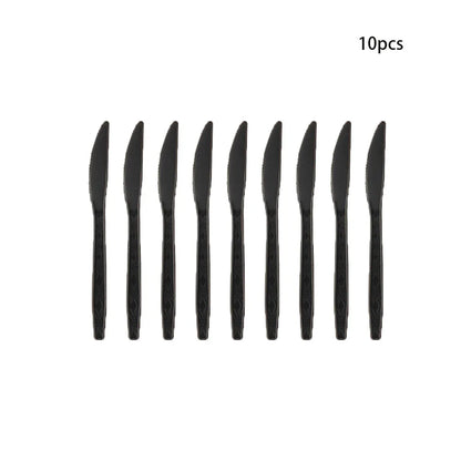 Black Birthday Party Tableware Set - 20-Piece Disposable Plates Cups Paper and Tablecloth - ZOOMNSTORE