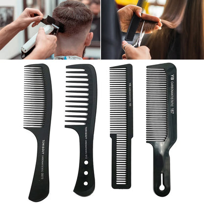 Black Flattop Hair Comb - Wide Tooth Professional Hair Cutting Comb for Men’s Styling - ZOOMNSTORE