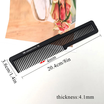 Black Flattop Hair Comb - Wide Tooth Professional Hair Cutting Comb for Men’s Styling - ZOOMNSTORE