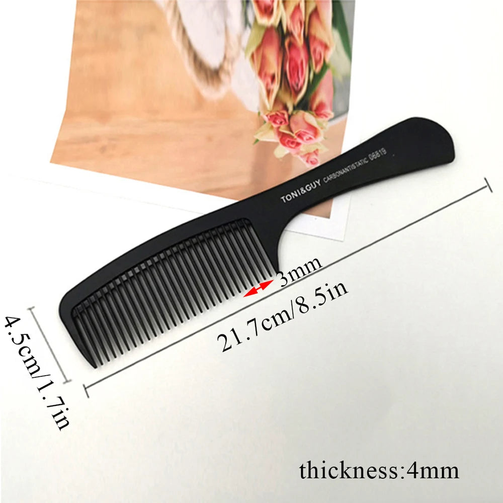 Black Flattop Hair Comb - Wide Tooth Professional Hair Cutting Comb for Men’s Styling - ZOOMNSTORE