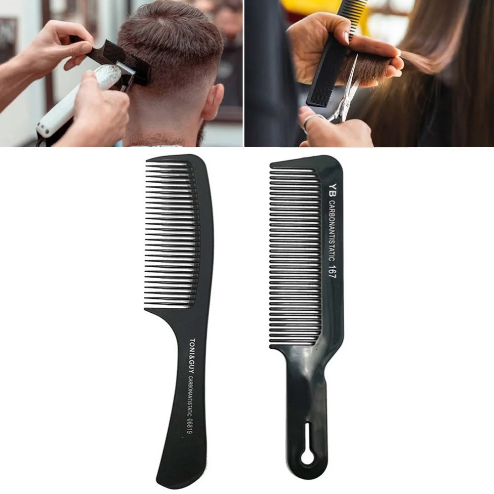 Black Flattop Hair Comb - Wide Tooth Professional Hair Cutting Comb for Men’s Styling - ZOOMNSTORE